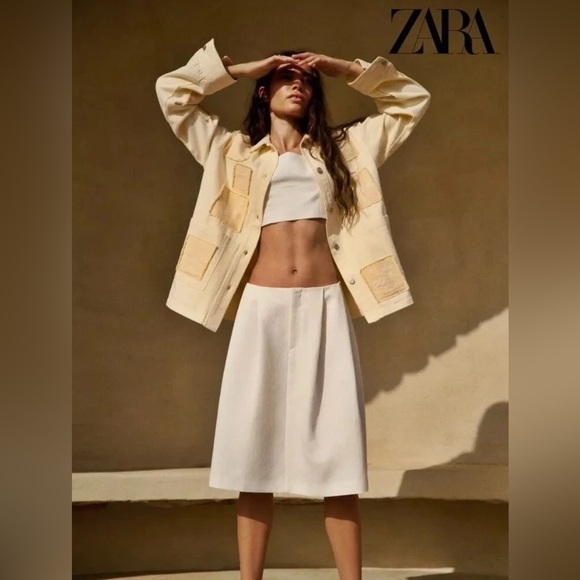 Zara Jackets & Blazers - Zara Overshirt Jacket w/ Embroidered Patches Bloggers Favorite NWT